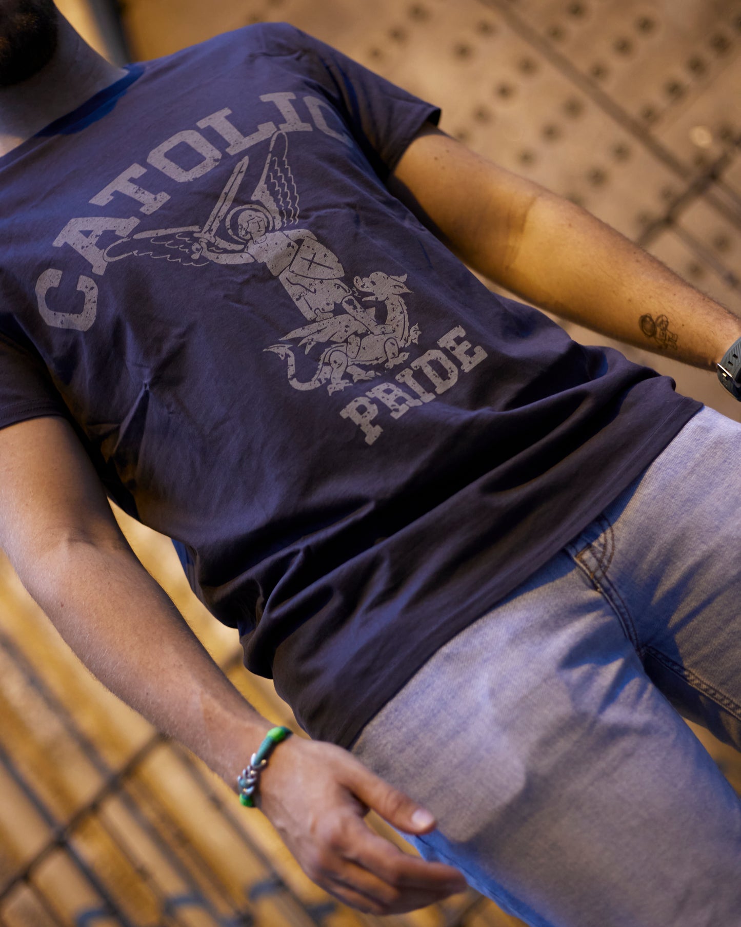 Camiseta Azul Catolic Pride